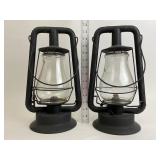 Black Metal Lantern Pair