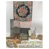 Needlepoint Tapestry, Ceramic Plates, Decoratives
