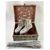 Roller Skates With Case, Chrome Skewers