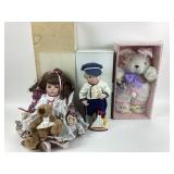 Danbury Mint Porcelain Dolls, Natty Bear