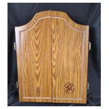Marlboro Wooden Dartboard Cabinet With Accessories