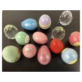 Painted Glass Decorative Eggs