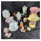 Porcelain Figurines, Ceramic Vases, Decorative Pie