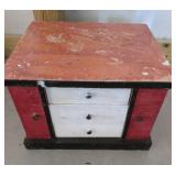 Wooden Jewelry Box With Drawers And Side Panels