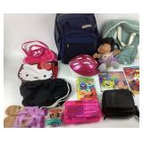 Nike Backpack, Hello Kitty Bag, Toys, Books