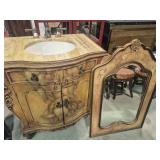 French Provincial Bathroom Single Sink Vanity