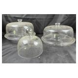 Glass Cake Domes With Pedestal Base