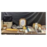 Books, Sewing Supplies, Framed Artwork, Vase, Phot