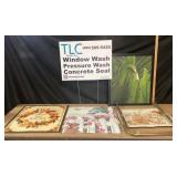 McEvoy Banana Leaf Art, Metal Dinner Tray, Busines