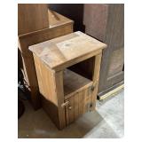 Rustic wood side table