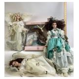 Porcelain Dolls: Bride, Lighted Christmas Angel