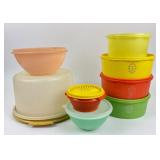 Tupperware Bowls, Containers, Cake Plate