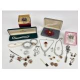 Costume jewelry: brooches, necklaces, pins