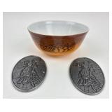 Pyrex Old Orchard Bowl, Bun Warmers