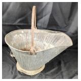 Galvanized Coal Scuttle Bucket With Handle