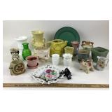 Ceramic Vases, Planters, Lefton China Plate