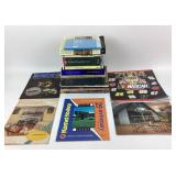 Books On History, Cars, Furniture, And Magazines
