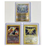 3 Pokemon Vintage Holographic Cards