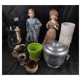 Holland Mold Figurines, Aluminum Ice Bucket, Decor