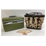 Royal Traveller Suitcase, Wicker Handbag