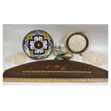 Mexican Pottery Plate, Waterford Ornament, Preciou