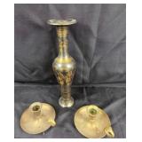 Brass Candleholders, Jainson Vase