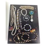 Costume Jewelry Necklaces, Bracelets, Pins, Watch