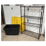 4 Tier Black Metal Shelf & black Storage