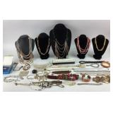 Costume Jewelry: Wooden bangle bracelet, copper