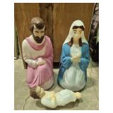 Empire Blow Mold Nativity Mary, Joseph & Baby 26