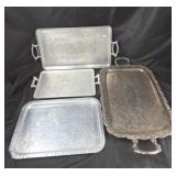Serving Trays with Floral Designs