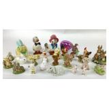 Porcelain And Ceramic Bunny, Duck Figurines