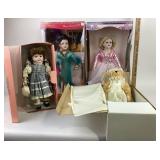 Porcelain Dolls, Teddy Bear With Certificate