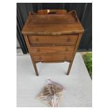 Wooden Spool Cabinet With Drawers