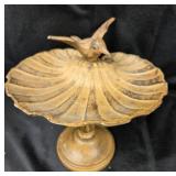 Cast Iron Bird Pedestal Dish