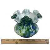 Fenton Art Glass Ruffle Edge Vase