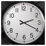 Battery-Powered Wall Clock With Black Frame