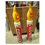 Empire Blow Mold Christmas Candles (2) They