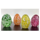 Multicolor Handblown Glass Eggs