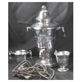 Electric Samovar With Creamer And Sugar Bowl Set