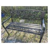Metal Garden Bench 24 in. X 50 in. X 34 in. H