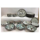 Chatham Pottery Dogwood Flower Dish Set