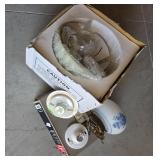 Sears Glass Light Shade, Flush Mount Fixture