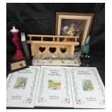 Beatrix Potter Books, Framed Floral Print, Decor I