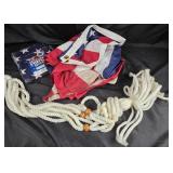American Flags, Nylon Rope with Brass Ring