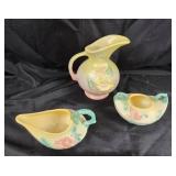 Hull USA Floral Ceramic Pitchers, Creamers