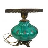 MCM Green Glass Lamp