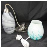 1 Pendant Light Fixture & 1 lamp both with Glass S