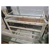 Distressed Beveled Mirror 3 Drawer Dresser With