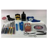Tasty Kitchen Knives, Flashlights, Shoe Clock